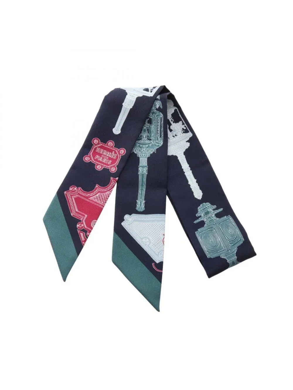 Hermes Scarf Twilly Merveilleuses Lanternes Ribbon Silk